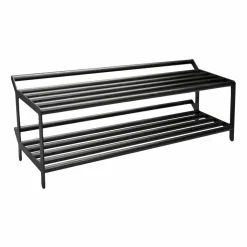 Tamburin skohylla 100 cm Svartbetsad ek-svart