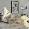 Tati console 120 konsolbord kalksten jura nougat stativ 120
