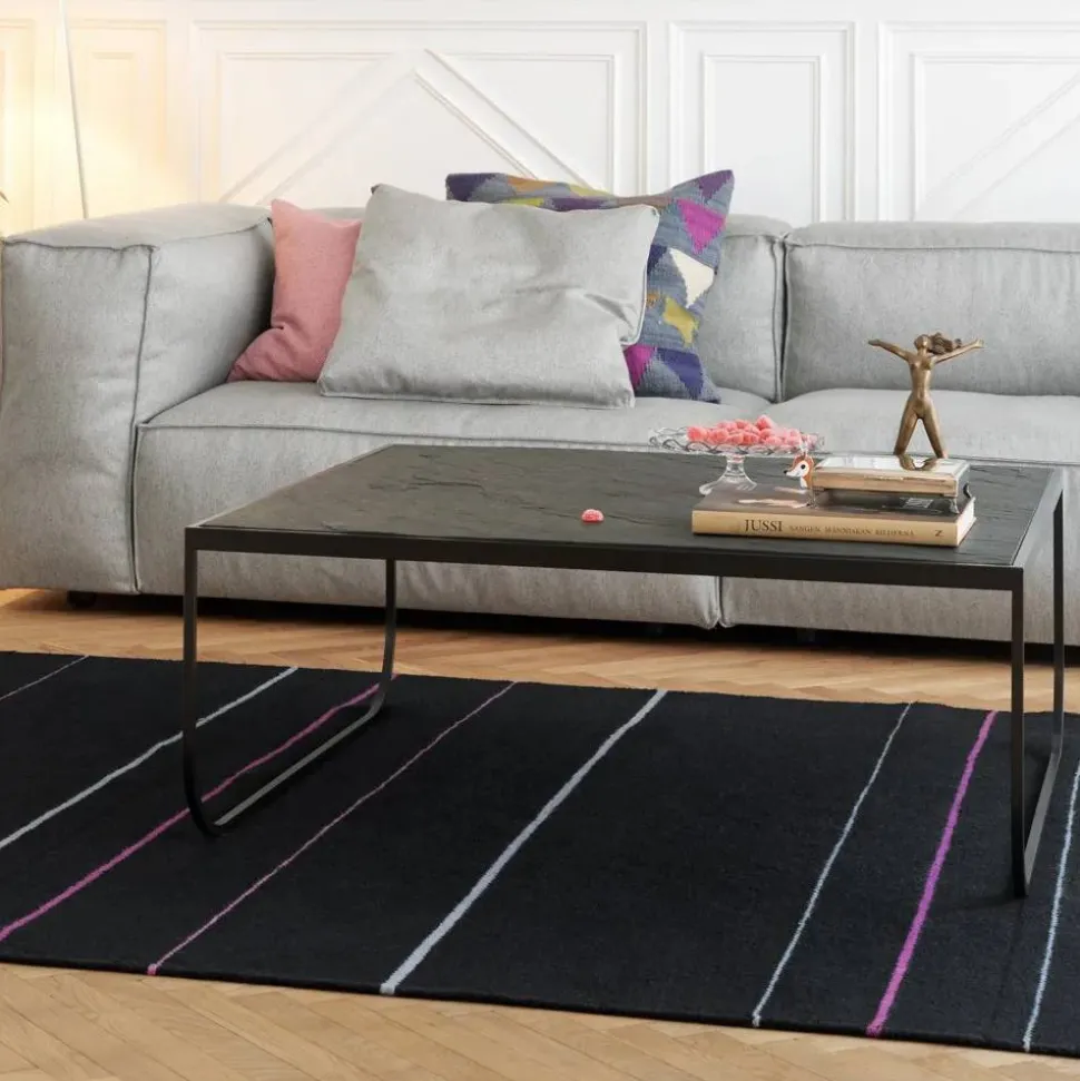 Tati High soffbord marmor vit char grey stativ