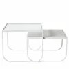 Tati Square soffbord glas vitt stativ