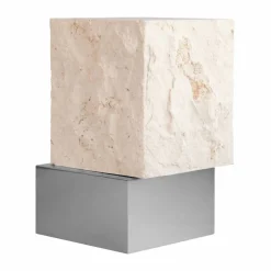 Temple sidobord tall 50x33 cm Chrome-limestone