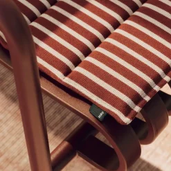Terrazza Folding sittdyna Terracotta bold stripe 82x40 cm