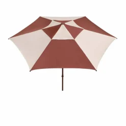 Terrazza Hexagon parasoll Off-white-burgundy