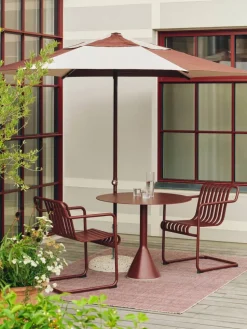 Terrazza Hexagon parasoll Off-white-burgundy