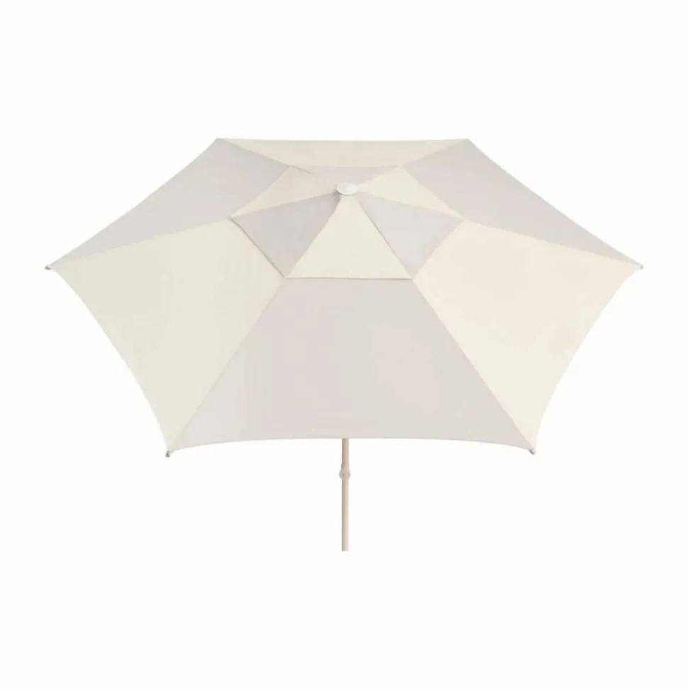Terrazza Hexagon parasoll Off white-grey