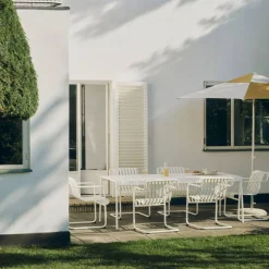 Terrazza Hexagon parasoll Off white-ochre