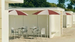 Terrazza Octagon parasoll Off-white-burgundy