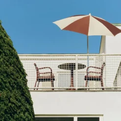 Terrazza Octagon parasoll Off-white-burgundy