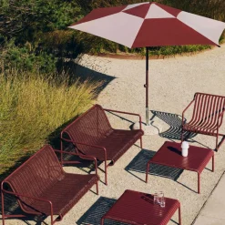 Terrazza Octagon parasoll Off-white-burgundy