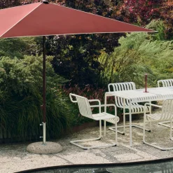 Terrazza Square parasoll Off white-burgundy
