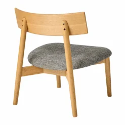 Tetra lounge chair Betongfärgat tyg-naturoljad ek