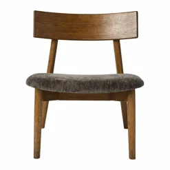 Tetra lounge chair Granitfärgat tyg-mörkoljad ek