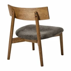 Tetra lounge chair Granitfärgat tyg-mörkoljad ek