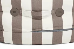 The BonBaron outdoor fåtölj Stripe cacao 120x120x75 cm