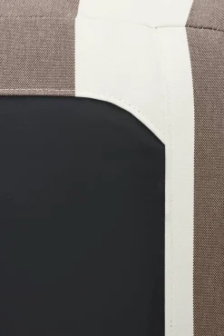 The BonBaron outdoor fåtölj Stripe cacao 120x120x75 cm