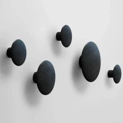 The Dots klädkrok svart Ø13 cm
