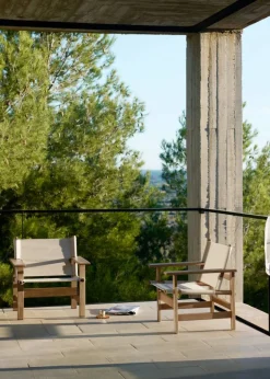 The Canvas Chair outdoor fåtölj Teak-performance canvas