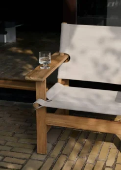 The Canvas Chair outdoor fåtölj Teak-performance canvas