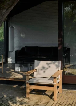 The Canvas Chair outdoor fåtölj Teak-performance canvas