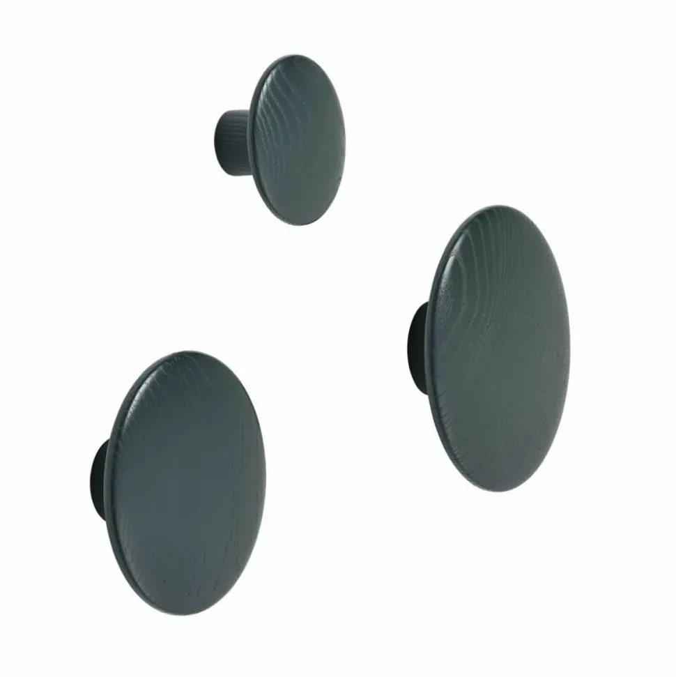 The Dots klädkrok dark green Ø17 cm