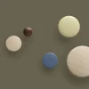 The Dots klädkrok metall Ø2 7 cm Umber