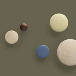 The Dots klädkrok metall Ø2 7 cm Umber