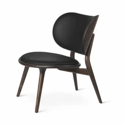 The Lounge Chair loungestol läder black sirka grey stativ