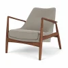 The Seal loungestol låg rygg Re-wool 0218-valnöt
