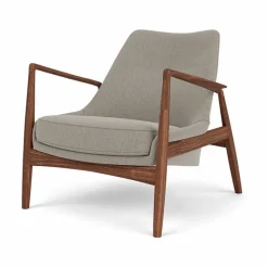 The Seal loungestol låg rygg Re-wool 0218-valnöt