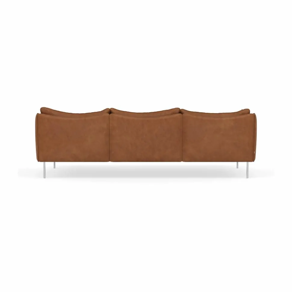 Tiki soffa 3-sits Vintage Rangers-polished stainless steel