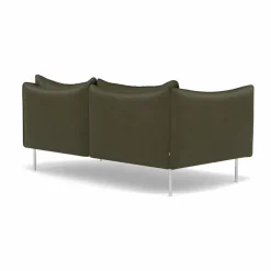 Tiki soffa 2-sits Vintage Olive-polished stainless steel