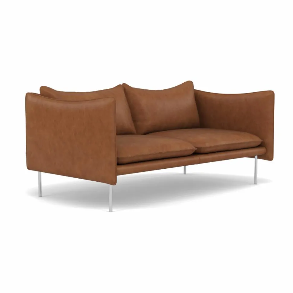 Tiki soffa 2-sits Vintage Rangers-polished stainless steel