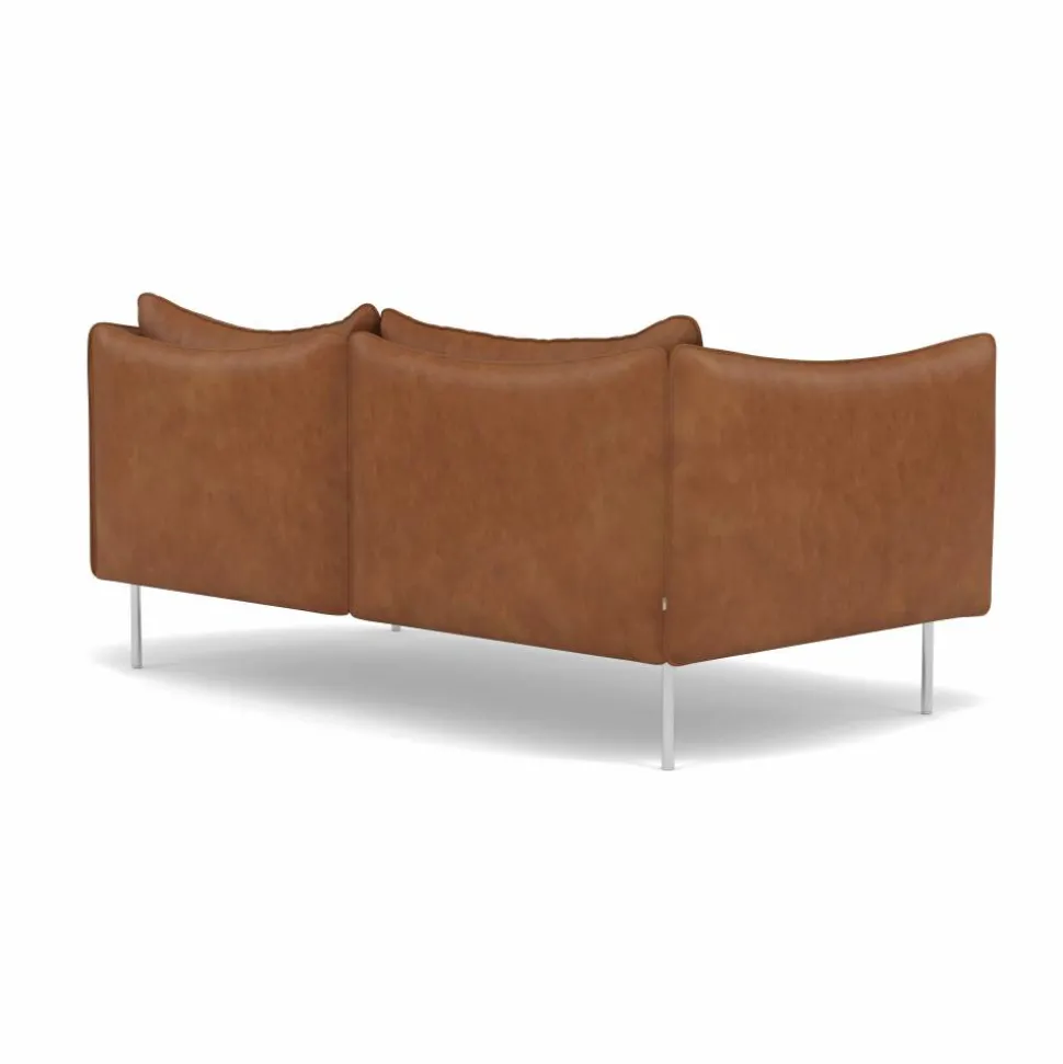 Tiki soffa 2-sits Vintage Rangers-polished stainless steel
