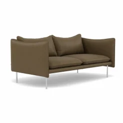 Tiki soffa 2-sits Vintage Tabacco-polished stainless steel