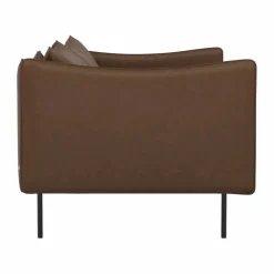 Tiki soffa 2-sits Vintage Tabacco-svarta stålben