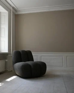 Toe loungefåtölj bouclé Deep taupe