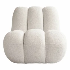Toe loungefåtölj bouclé Off-white