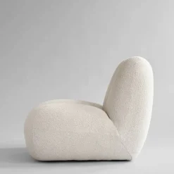 Toe loungefåtölj bouclé Off-white