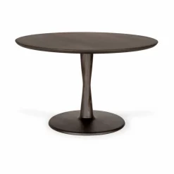 Torsion matbord Brunlackerad ek Ø127 cm