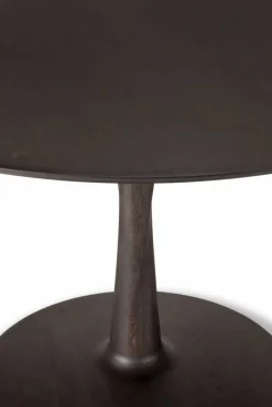 Torsion matbord Brunlackerad ek Ø90 cm