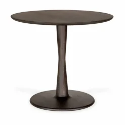 Torsion matbord Brunlackerad ek Ø90 cm