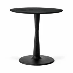 Torsion matbord Svartlackerad ek Ø70x69 cm