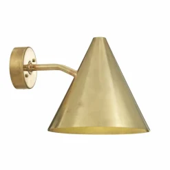 Tratten vägglampa rå mässing