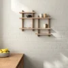 Treat vägghylla dubbel Oak 34x12x34 cm