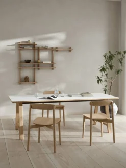 Treat vägghylla dubbel Oak 50x12x50 cm