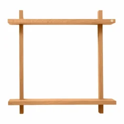Treat vägghylla dubbel Oiled Nature Oak 50x12x50 cm