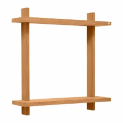 Treat vägghylla dubbel Oiled Nature Oak 50x12x50 cm