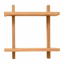 Treat vägghylla dubbel Oiled Nature Oak 34x12x34 cm