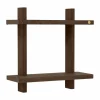 Treat vägghylla dubbel Smoked Oiled Oak 34x12x34 cm