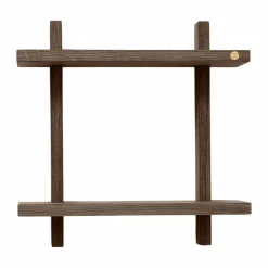 Treat vägghylla dubbel Smoked Oiled Oak 34x12x34 cm